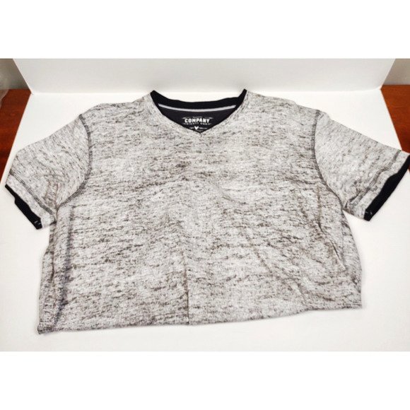 Company Eighty One Short Sleeve Henley Men's V Neck T Shirt Size M Gray Cotton - Picture 5 of 8
